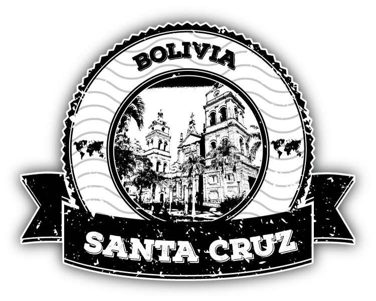 Santa Cruz Bolivia Grunge Rubber Stamp Travel Car Bumper Sticker Decal