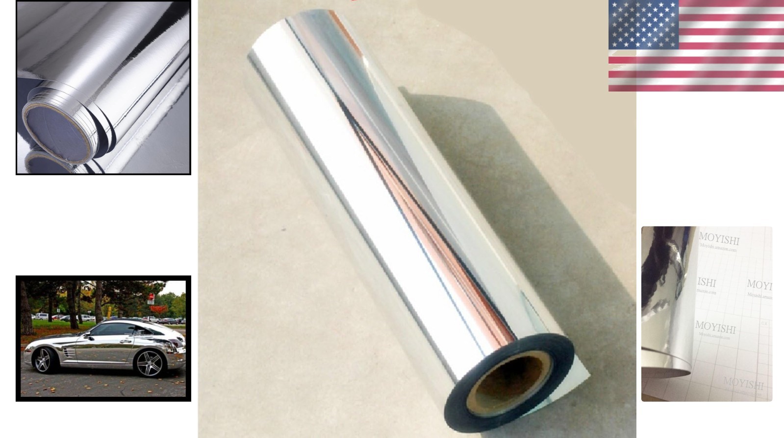 24”x78” Chrome Mirror Self-Adhesive Vinyl – Versatile for Cars & Decor