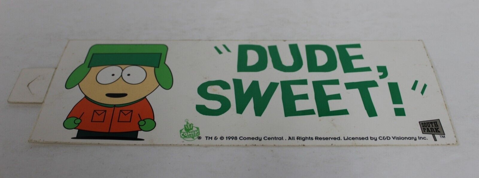 BUMPER STICKER KYLE BROFLOVSKI “DUDE SWEET” SOUTH PARK VINTAGE STICKER 1997 CA49