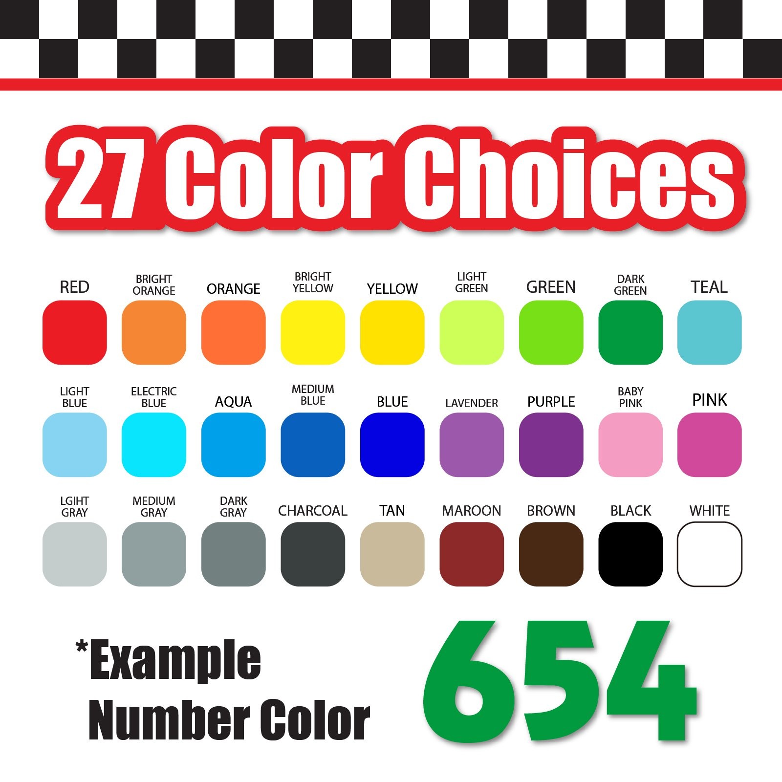 3 Digit Single Number Stickers Custom Decal Locker Door 3pcs Revue