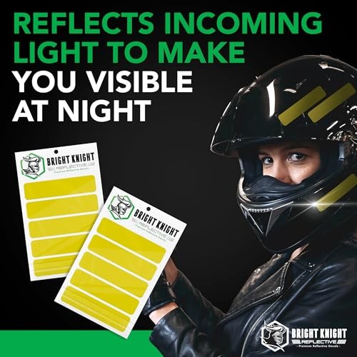 5 Pcs Reflective Tape Decals – 3M Yellow – 1 Pack
