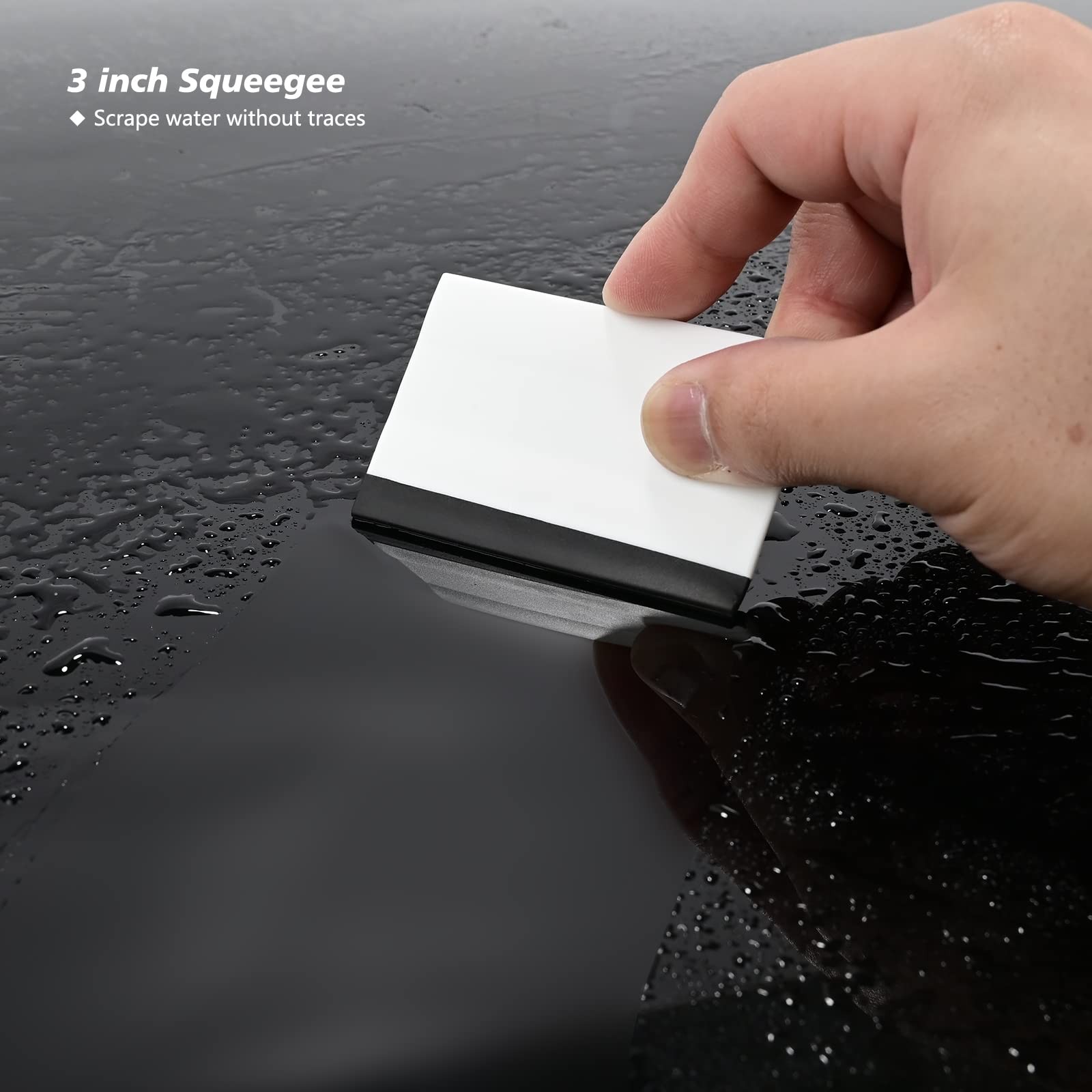 EHDIS Small Rubber Squeegee 3″ Block Squeegee for Car Window Windshield,Film,…