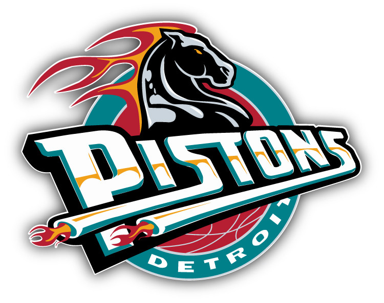 Detroit Pistons NBA Basketball Combo Car Bumper Sticker 9”, 12” or 14”
