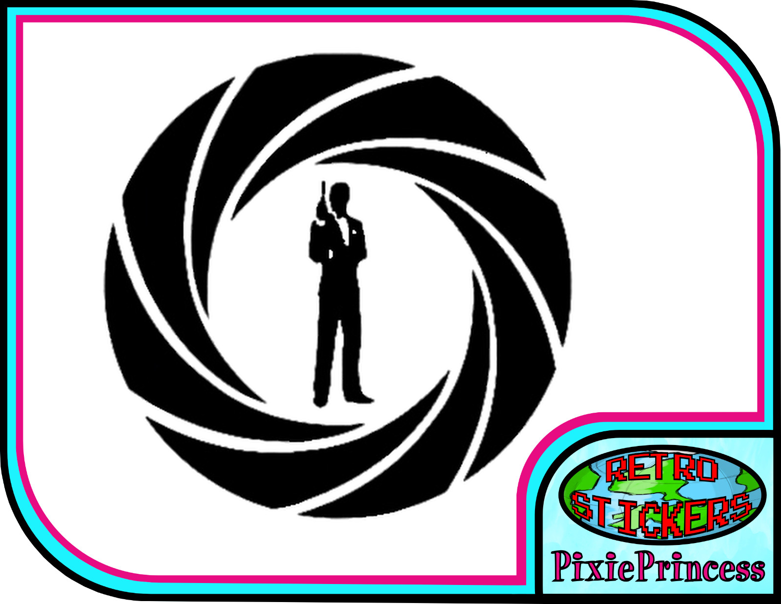 007 James Bond A Vinyl Sticker Laptop Car Van Truck Wall Art Poster Window Movie