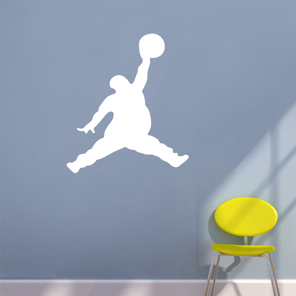Uncle Jumpman Basketball Wall Decal Middle-aged Fat Michael Old Jordan Sticker
