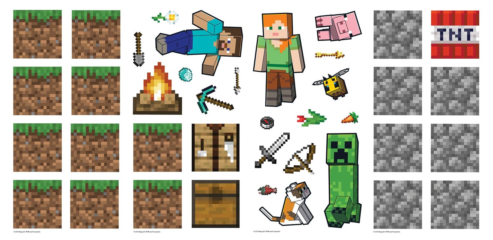Minecraft Blocks Build Your Own Wall Decals, RMK5581SCS