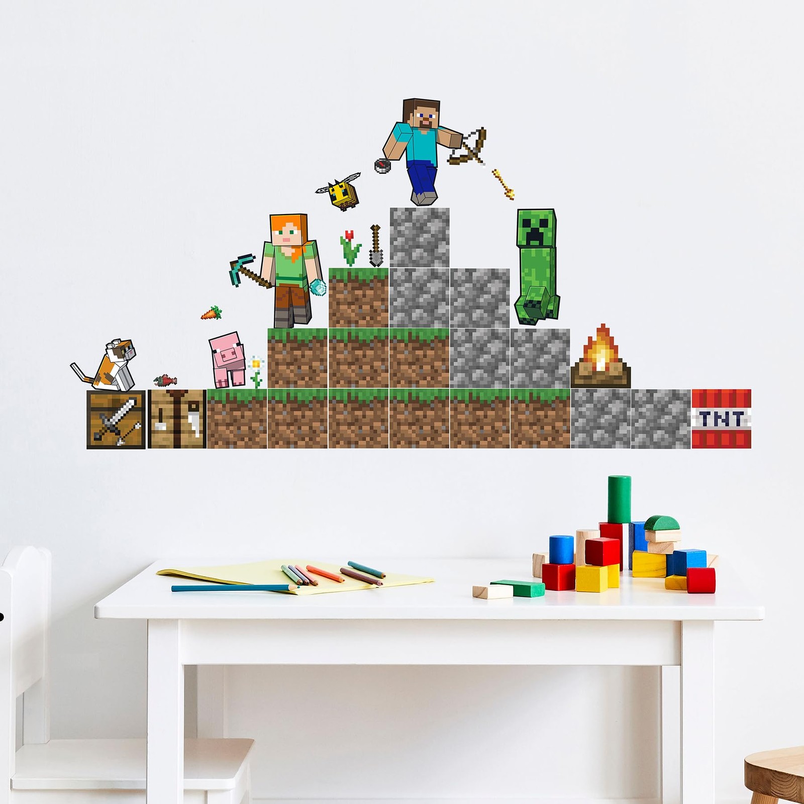 Minecraft Blocks Build Your Own Wall Decals, RMK5581SCS