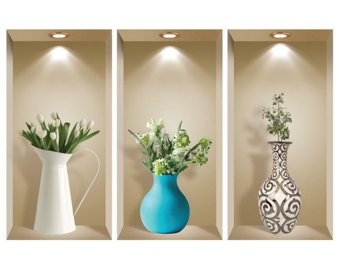 3D Wall Stickers ART Niche Illusion SET High Quality Home Decoration Removeable