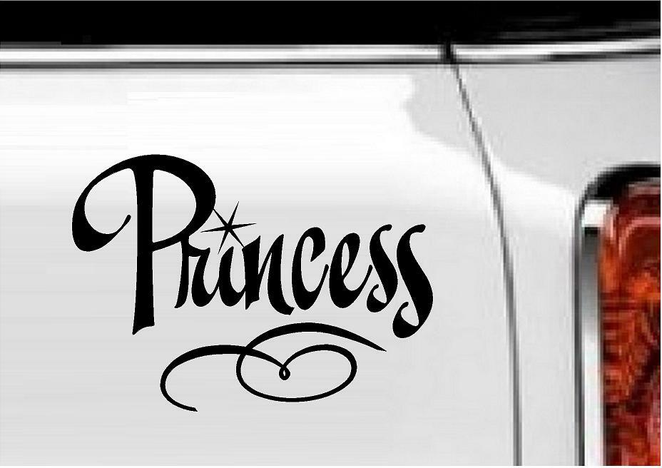 Princess with Scroll Vinyl Decal Home Décor 6″ x 8″