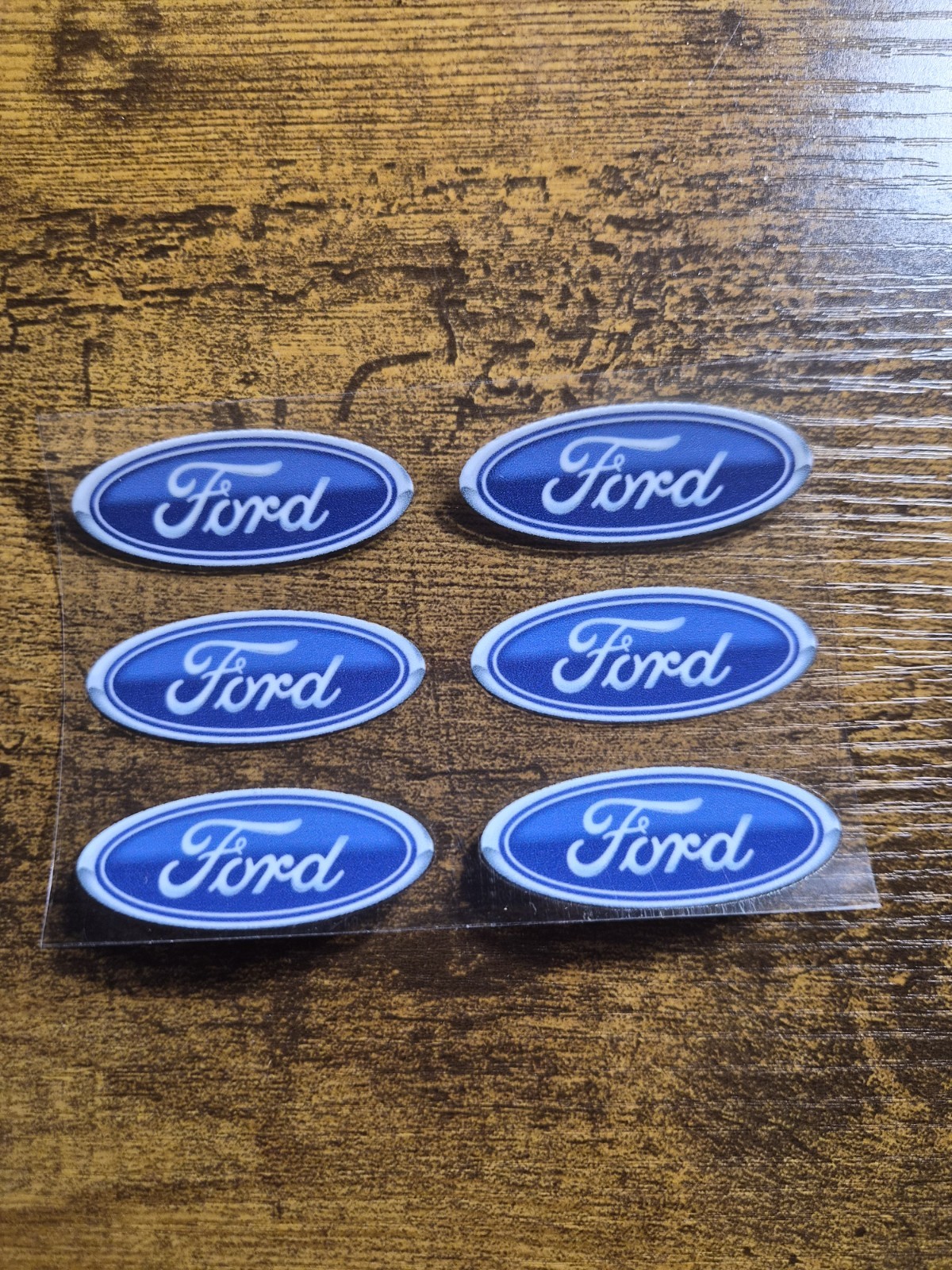 6 pc. FORD LOGO 2″ UV High Quality UVDTF Decal Sticker waterproof USA NOT VINYL