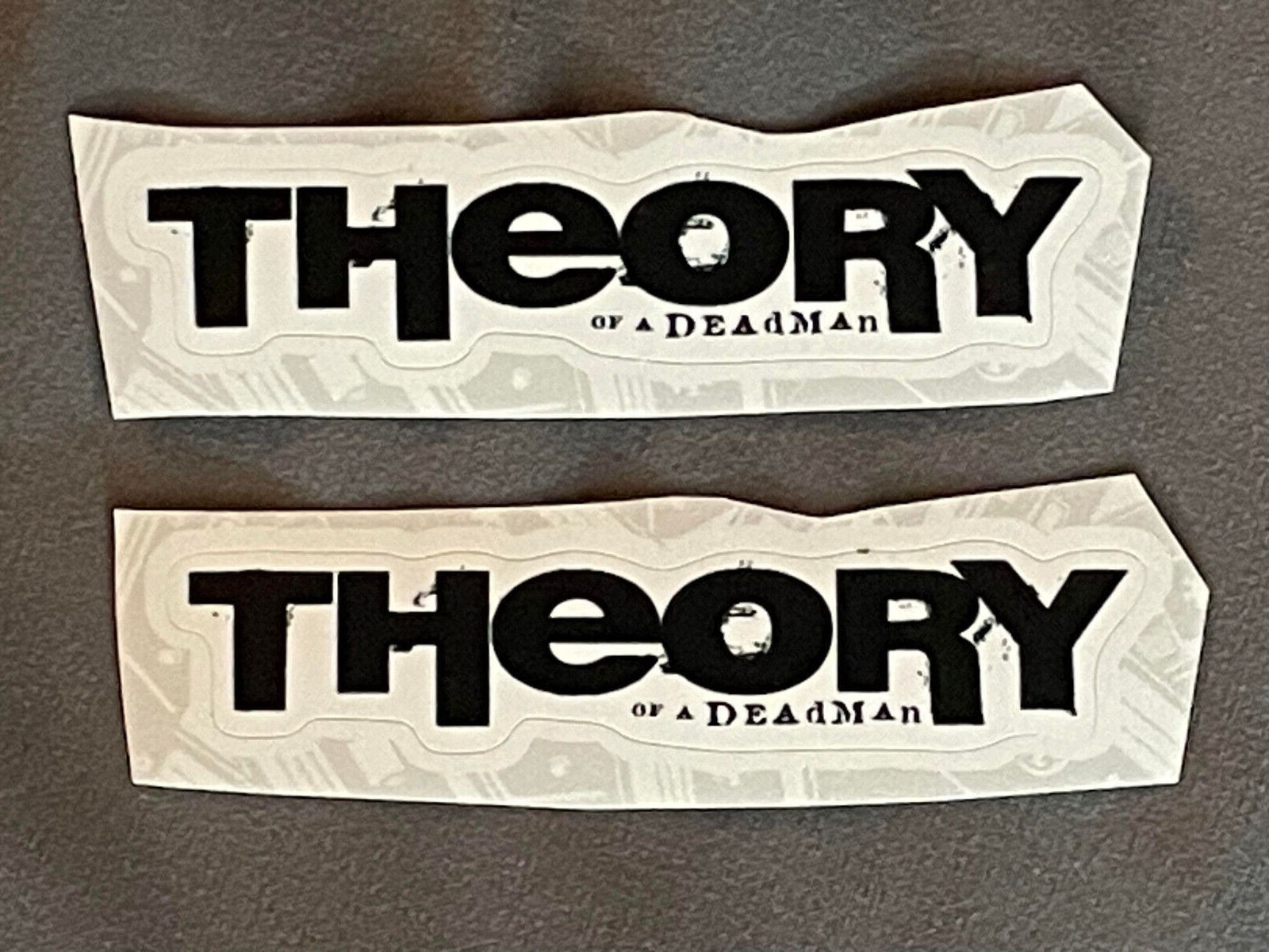 Lot (2) THEORY OF A DEADMAN 3/4″ x 3 1/2″ Band Logo STICKERS Fast! FREE SHIP!