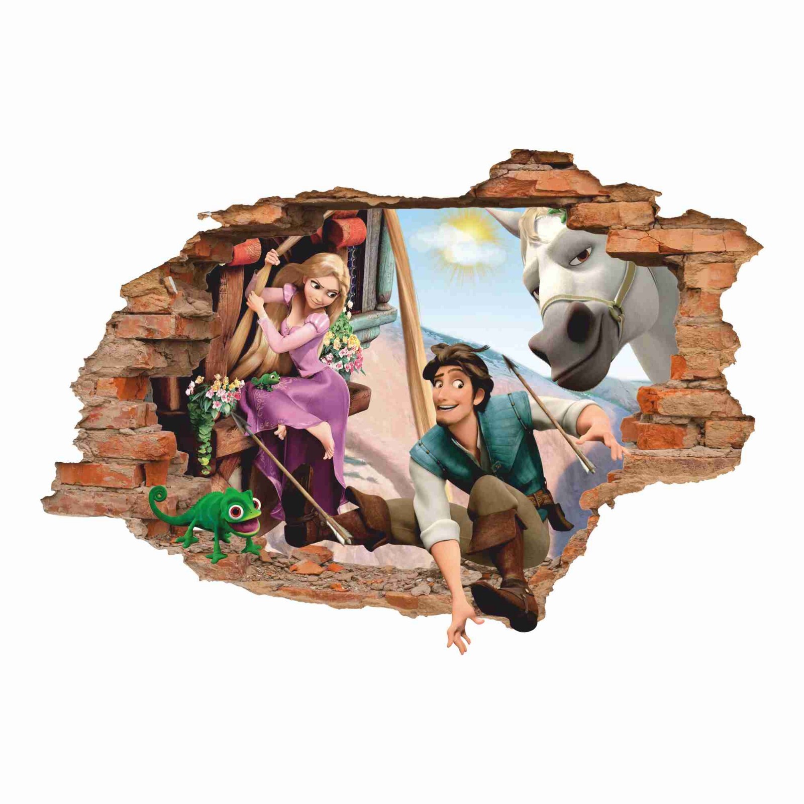 Cartoon 3D Wall Decal, Princess Wall Sticker, Wall Tattoo, Decor