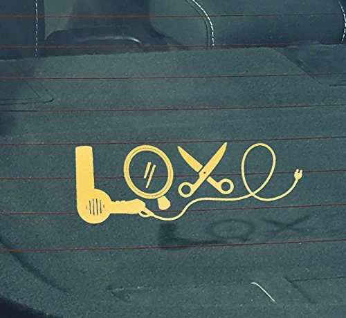 CMI GS2030 Love Dryer Mirror Scissors Stylist Decal Sticker | 8″ Wide |