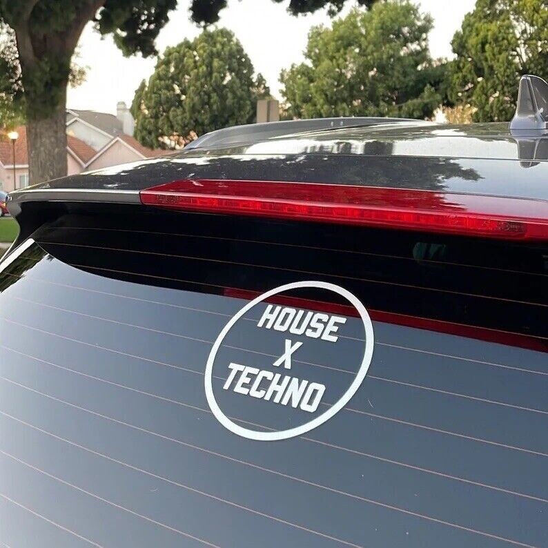 House & Techno EDM Vinyl Decal Electro House Car Window Laptop Sticker