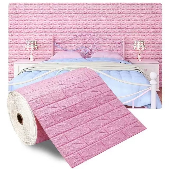 3D Self-Adhesive Brick Wallpaper – Waterproof Wall Sticker for Home Decor