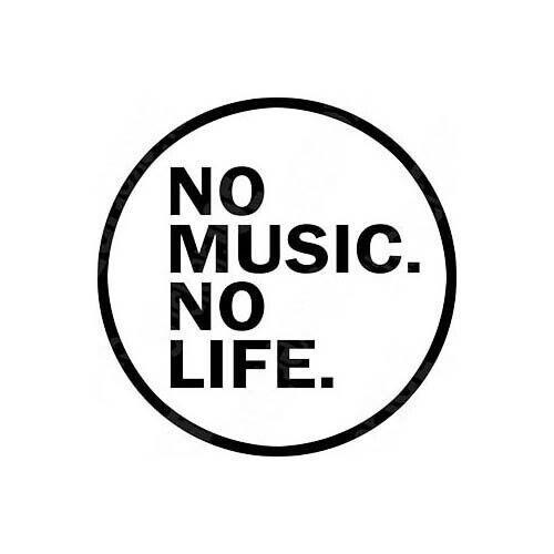 No music No Life Sticker Decal edm musician artists