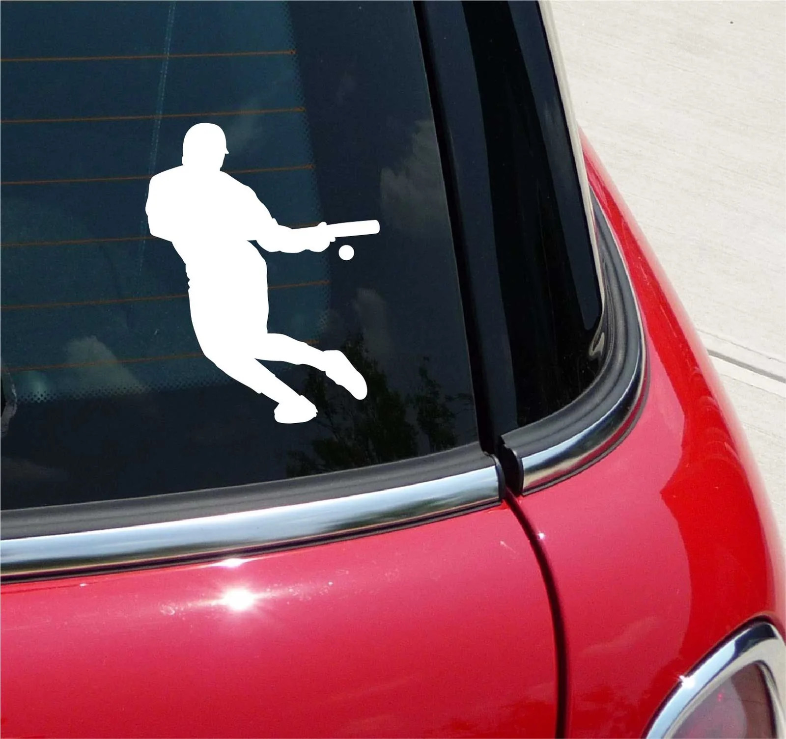 BASEBALL #4 BUNT BUNTING BATTER BATTING GRAPHIC DECAL STICKER ART CAR WALL