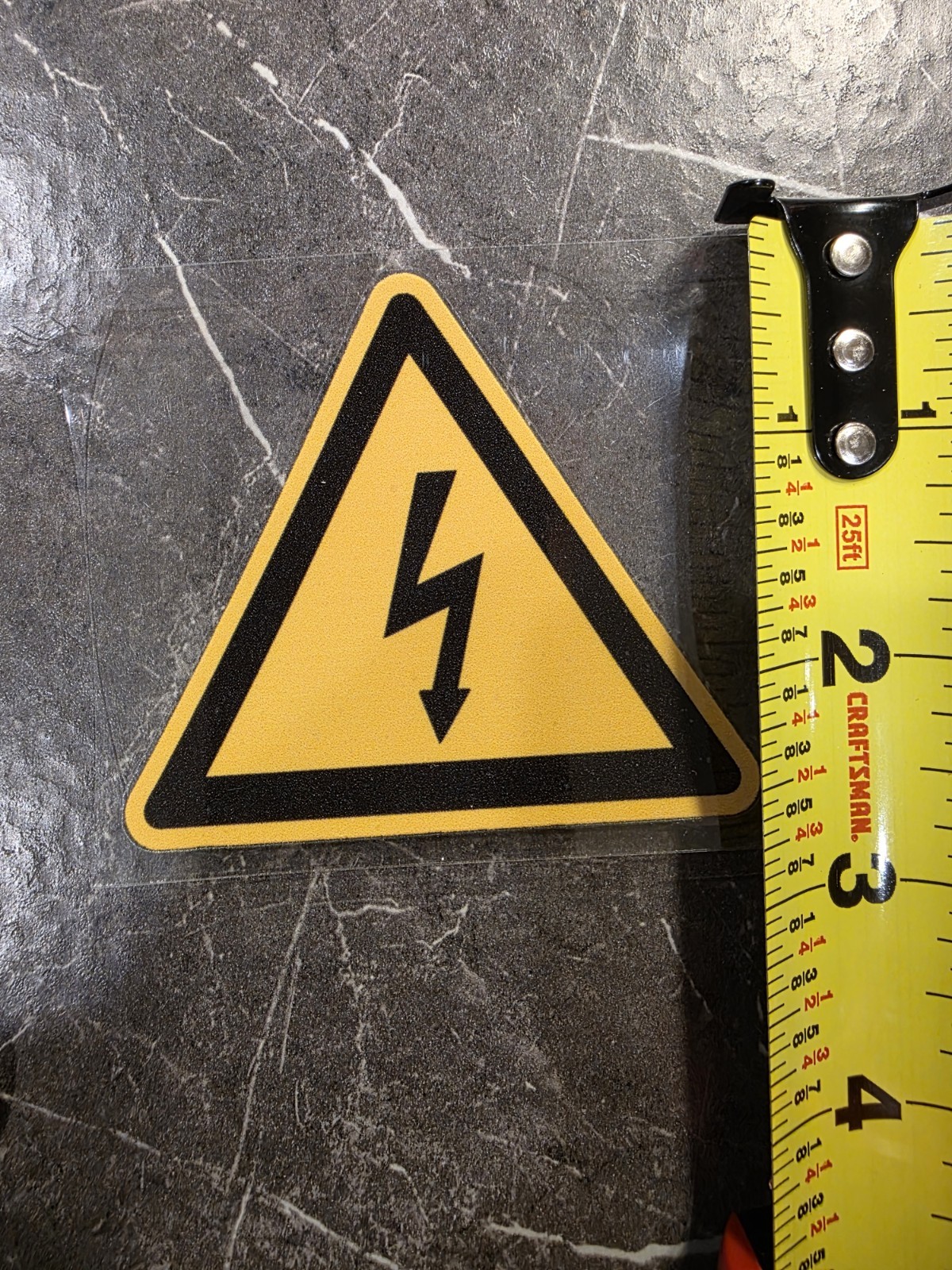 High Voltage Electrical Shock Hazard Warning Symbol UV DTF Decal Sticker USA
