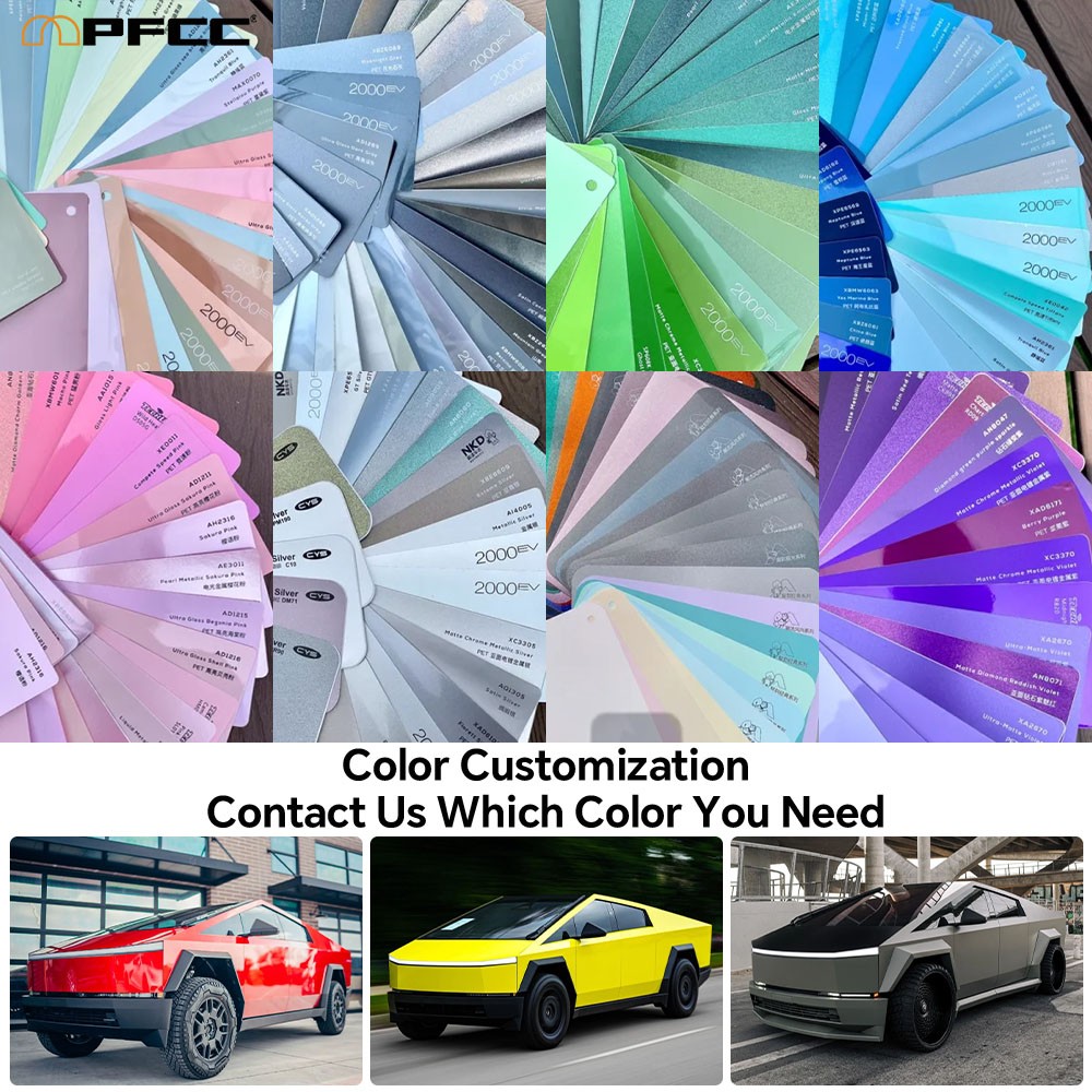 For Tesla Cybertruck PreCut Paint Protection Film PPF Kit Wrap Color Multi-color