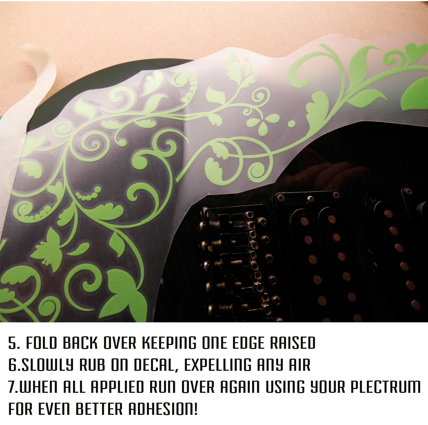 Custom Made Polka Dot Decal Stickers to fit Guitars & Basses. 12 colour options.