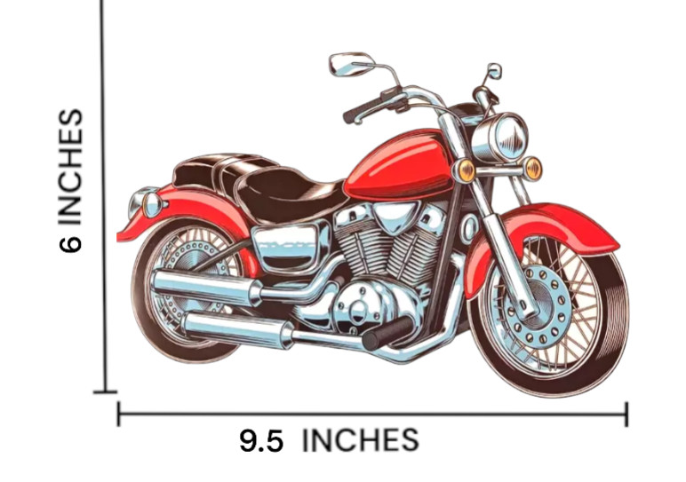 Motorcycle Easy Iron on Sublimation Stickers Biker T-shirts Hoodies Hat (3 Pack)