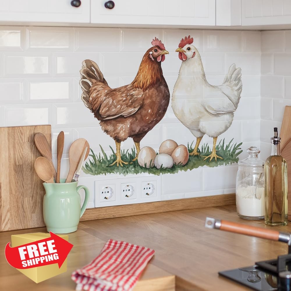 Chicken Wall Decal Farmhouse Art Sticker