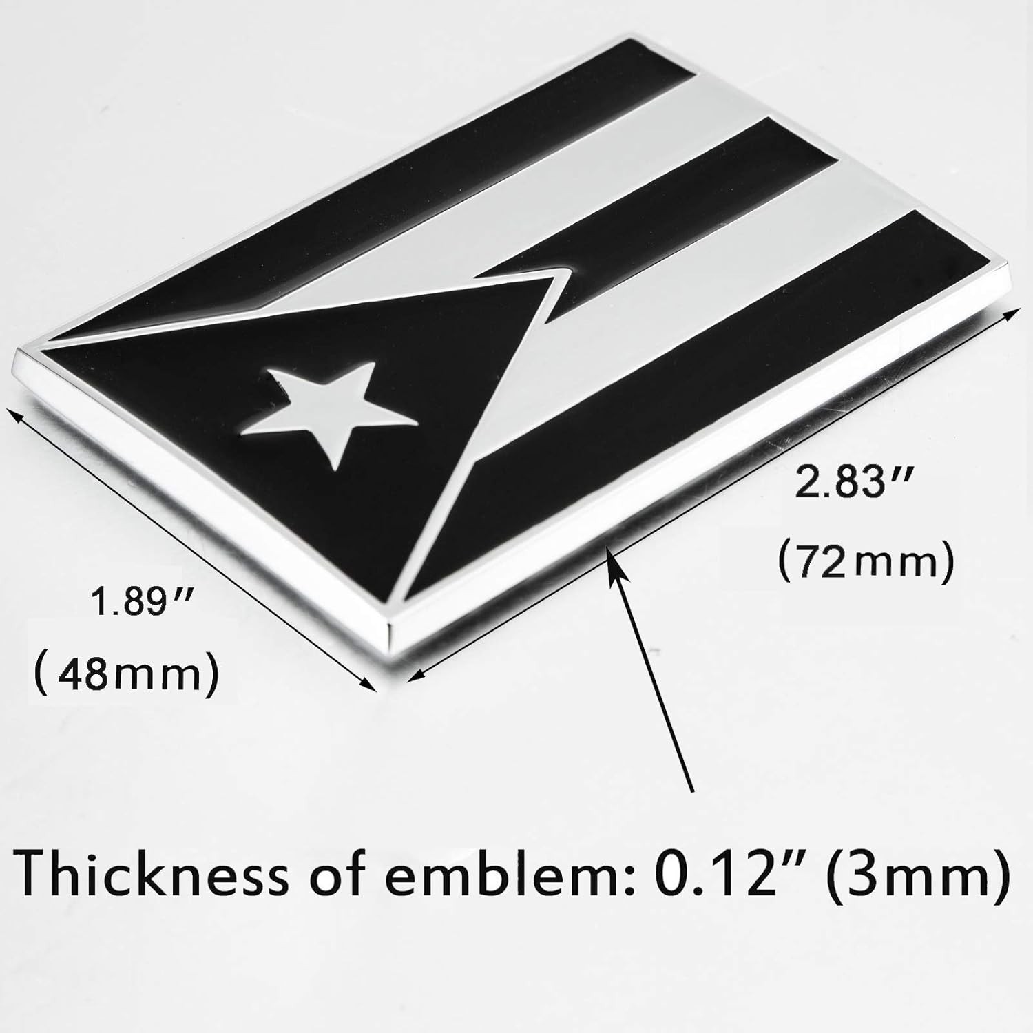 Patriotic 2-Pack Puerto Rico Flag Auto Emblems & Valve Stem Caps – Easy Apply!