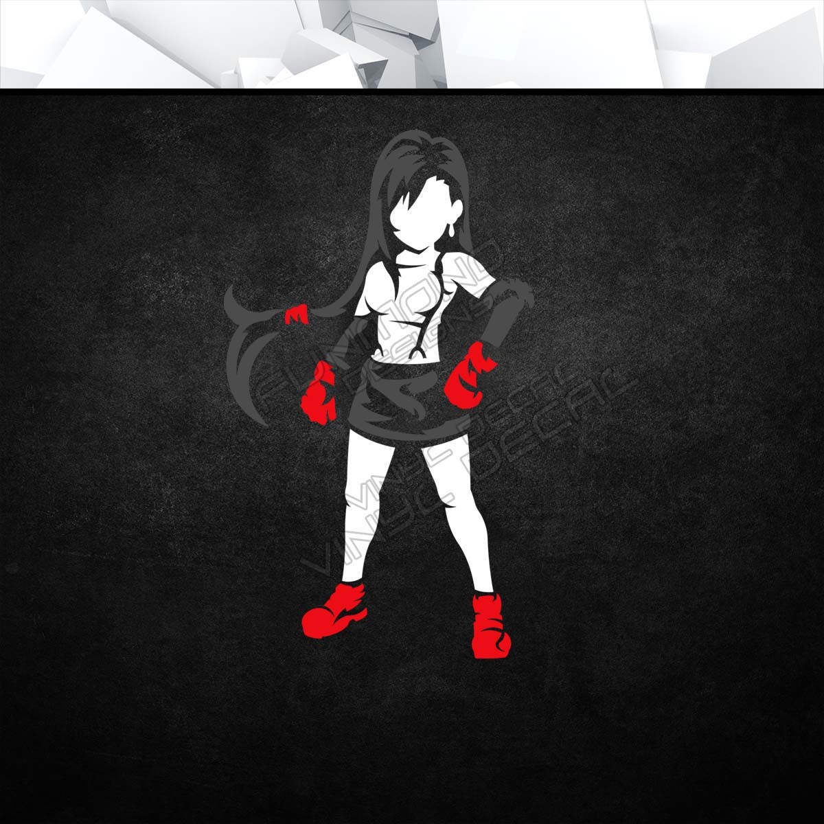 Tifa Vinyl Decal Sticker (RPG JRPG Video Game Car Laptop PC Tower Decor)