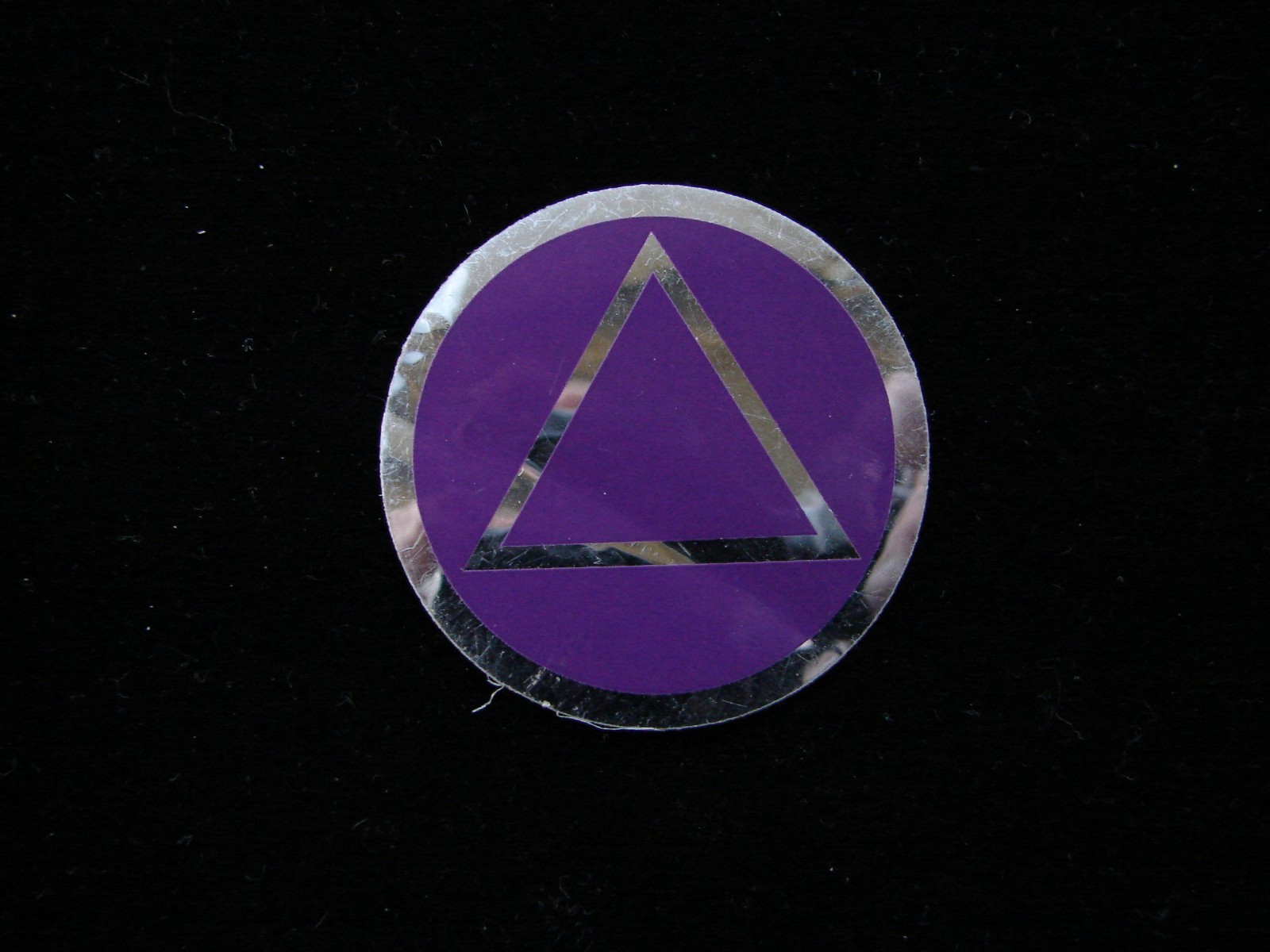 Alcoholics Anonymous AA Symbol Decal 1-1/2″” Round Window or Bumper Sticker