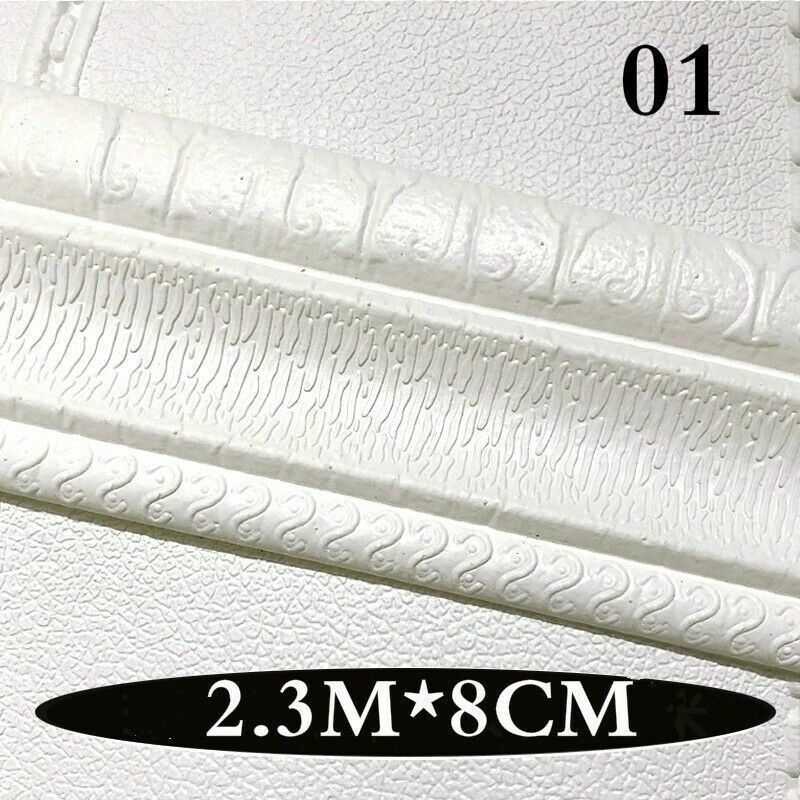 2.3M Wall Skirting Border Sticker Self Adhesive 3D Wallpapers PVC Waterproof