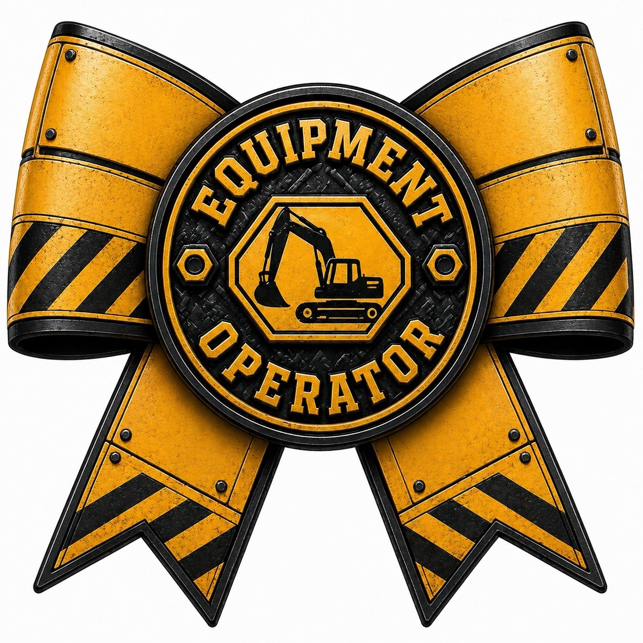 Equipment Operator Bow Sticker 3” UV DTF Decal Blue Collar Woman Hard Hat