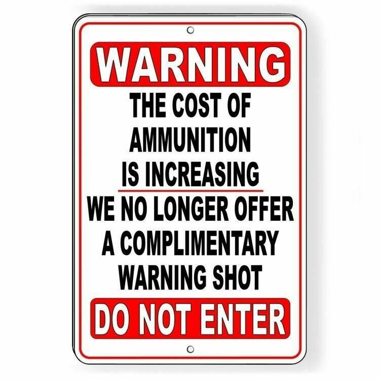 No Trespassing No Warning Shot Funny Sign / Decal Private Property Sws003