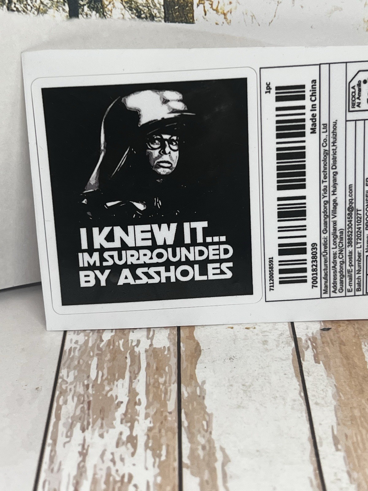 Space Balls I Knew it I’m Surrounded by A**holes Decal Sticker Laptop Car Truck