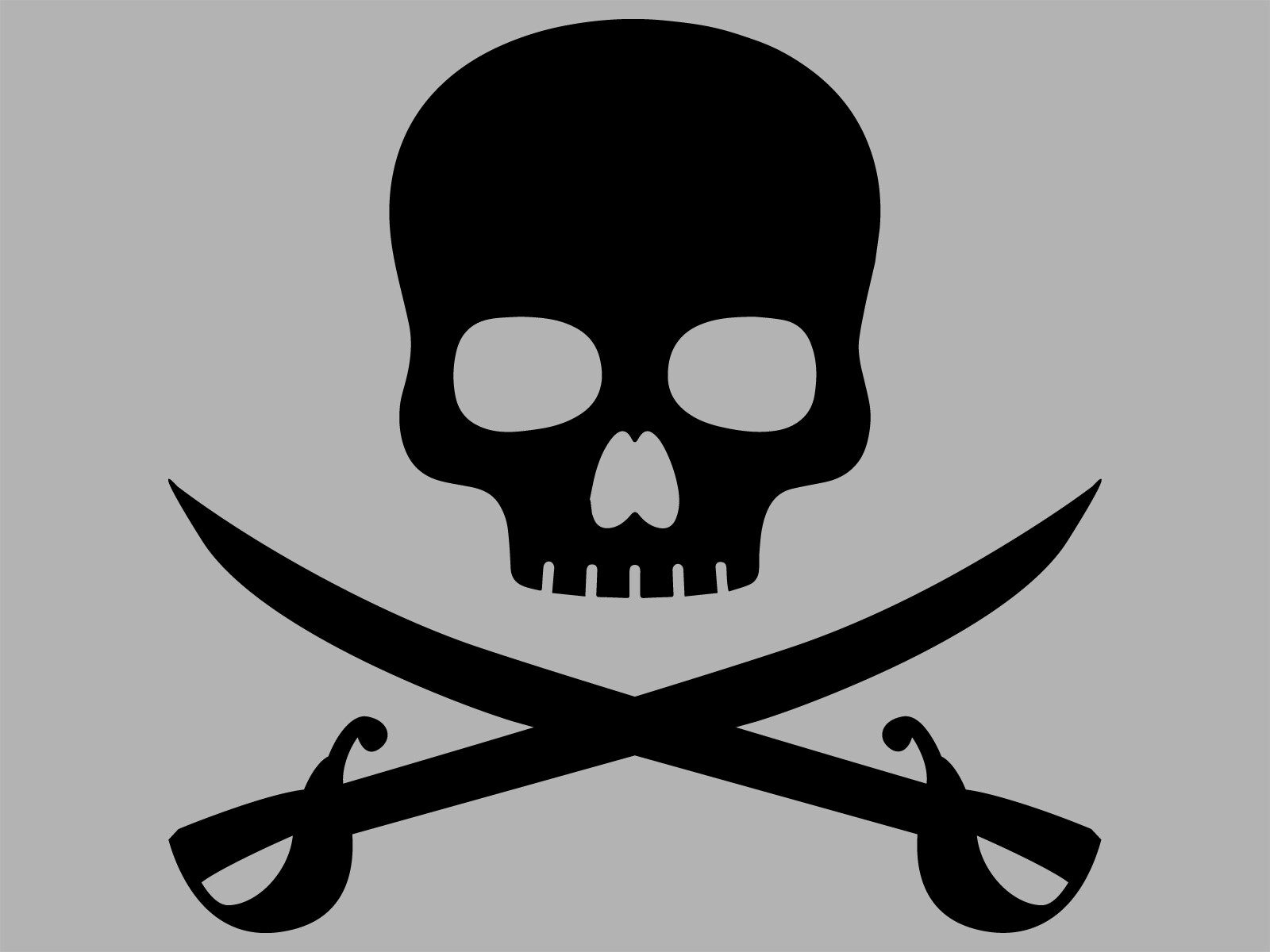 Jolly Roger PIRATE SKULL WITH SWORD Car Sticker Vinyl Decal Tumbler Water Bottle
