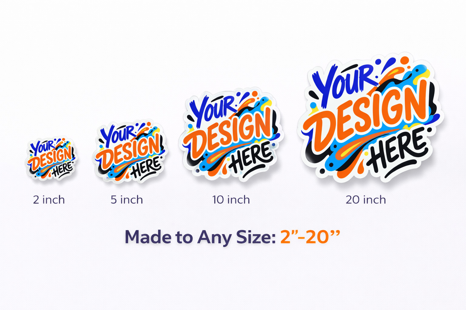 Custom Printed Vinyl Stickers Die Cut Logo Outdoor Waterproof UV Resistant 2″–20