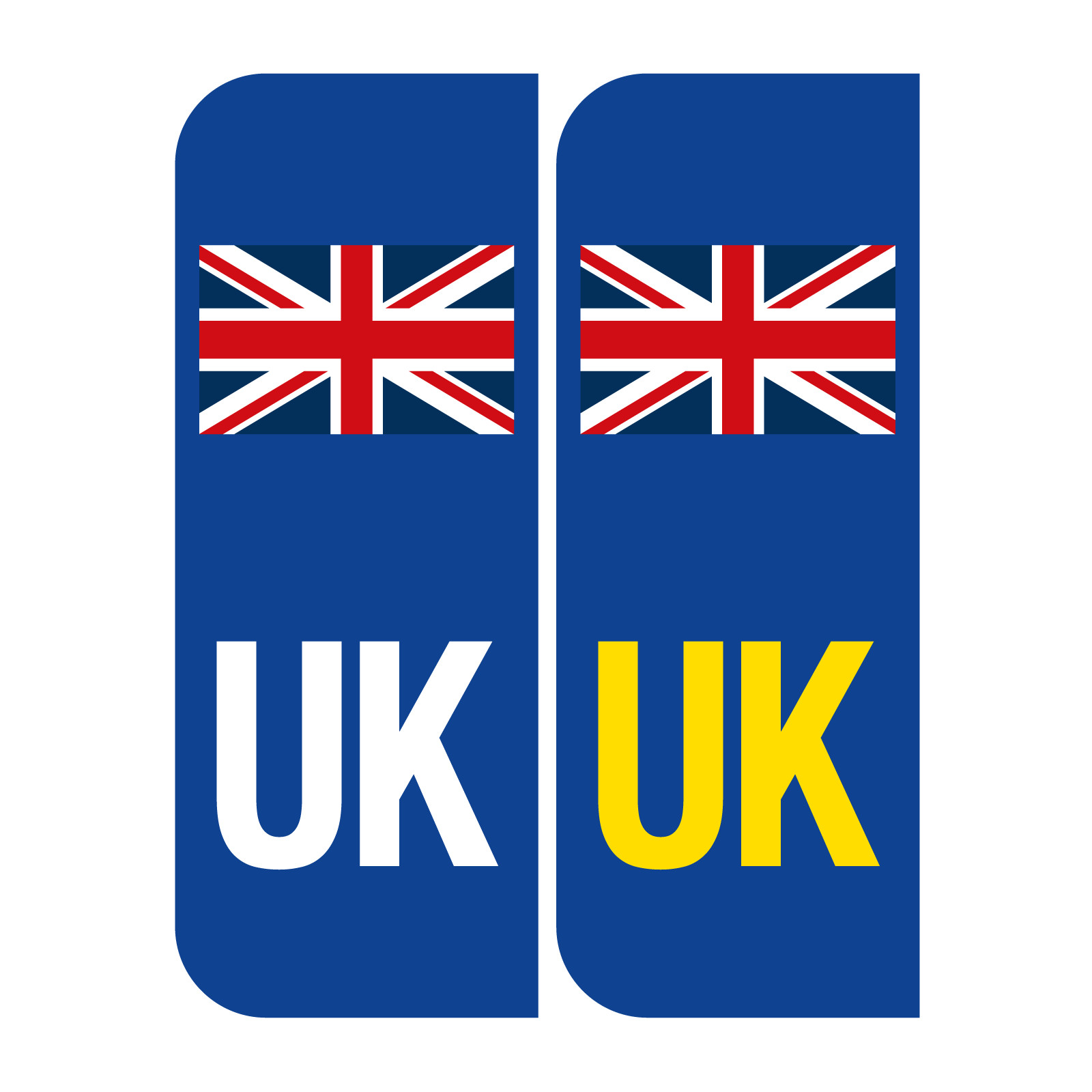 Pair of UK, Wales, England, SCO Number Plate Car Badge REFLECTIVE Vinyl Stickers