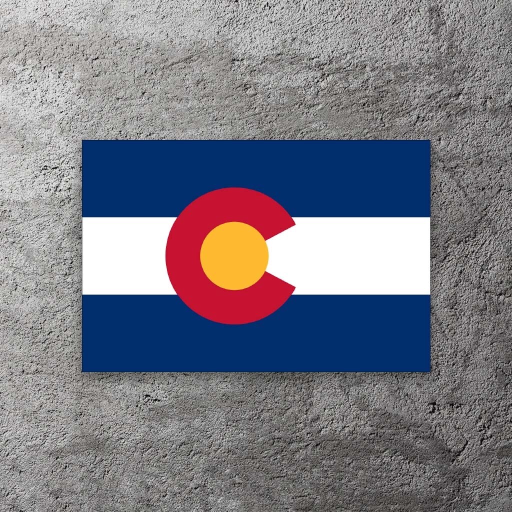 Colorado State Flag Vinyl Sticker 4 in Wide Includes Two Stickers