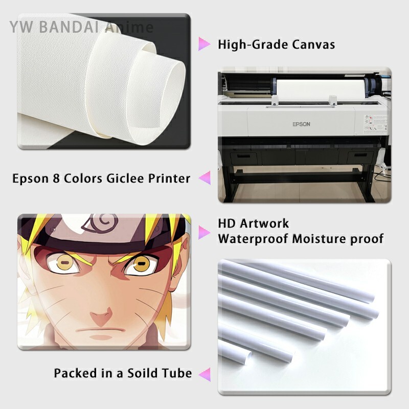 Naruto Poster Cotton Canvas Unframed Wall Art Shippuden Manga Decoration