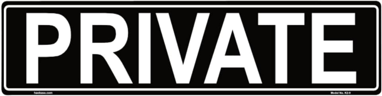 4 Pcs Private Sign Sticker Self Adhesive Vinyl Sticker20 cm x 5 cm