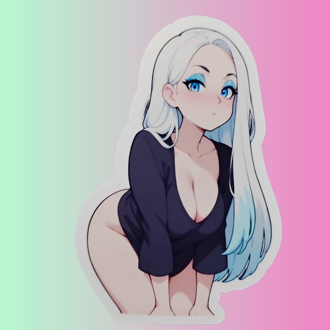 Anime Waifu Decal Sticker, Multiple Sizes Available