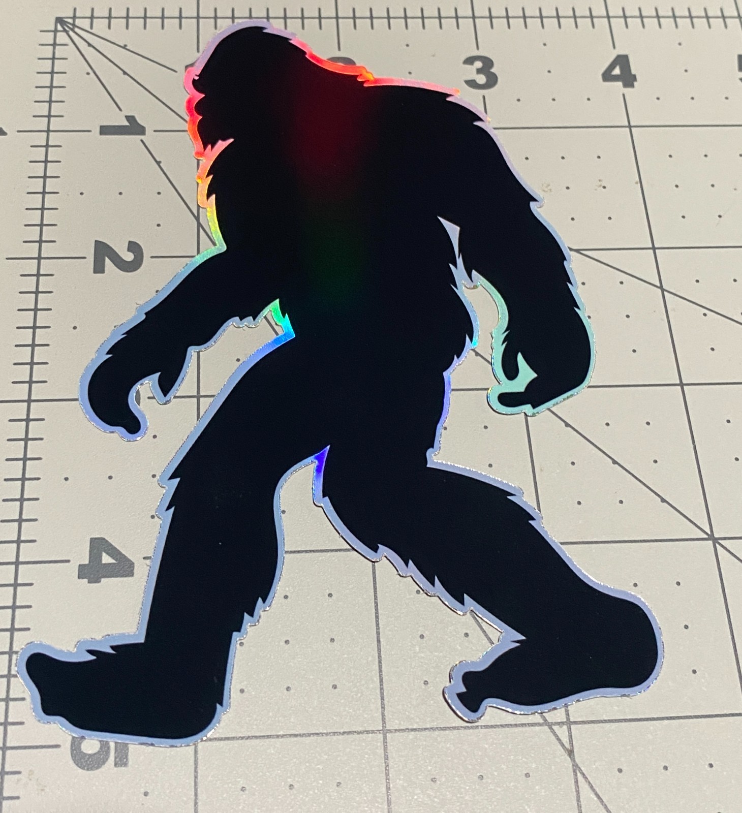 Sasquatch Vinyl Die Cut Decal Sticker Bigfoot Yeti Cryptid Waterproof Holographi