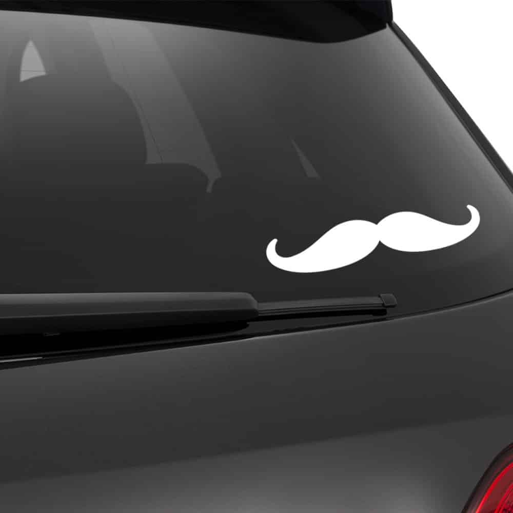 Mustache Decals – Great For Laptops, Tech, Cars & More (4 Pack)
