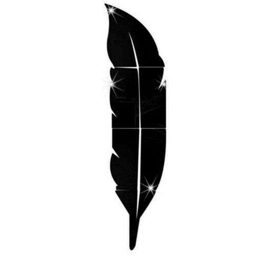 US 3D DIY Removable Home Mirror Wall Stickers Decal Art Room Decor Feather