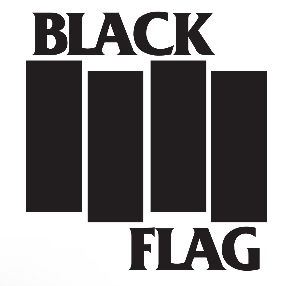 Black Flag Logo Die Cut Laminated Vinyl Sticker/Decal UV Outdoor Safe