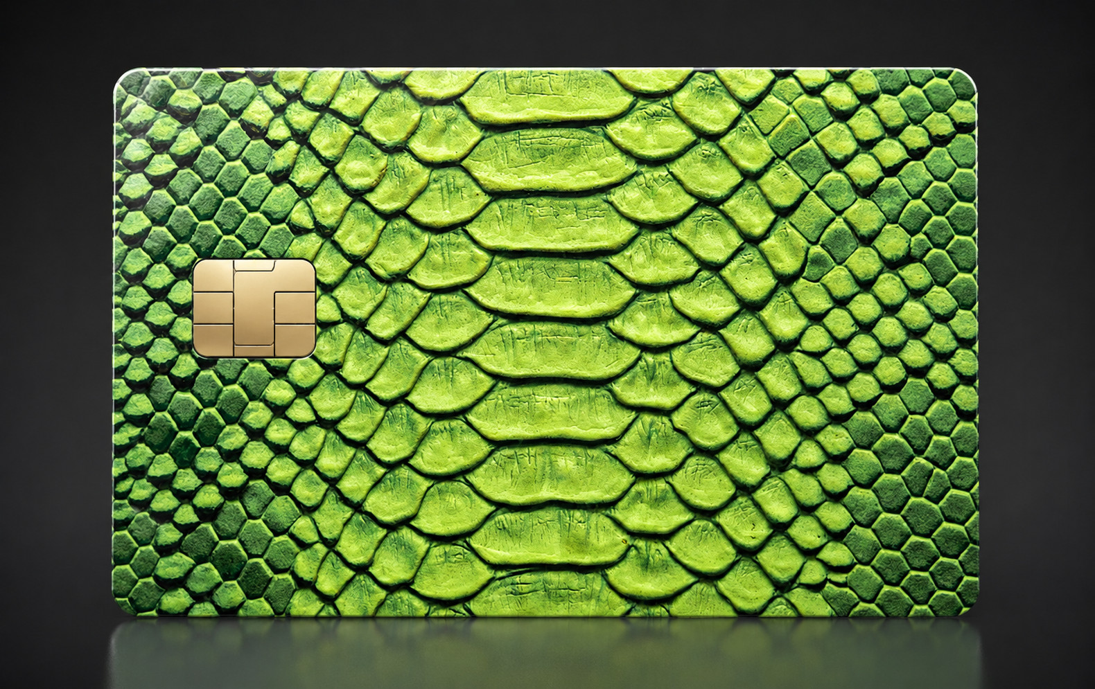 2D Green Python Skin Credit Card Skin Debit Card Vinyl Sticker Wrap