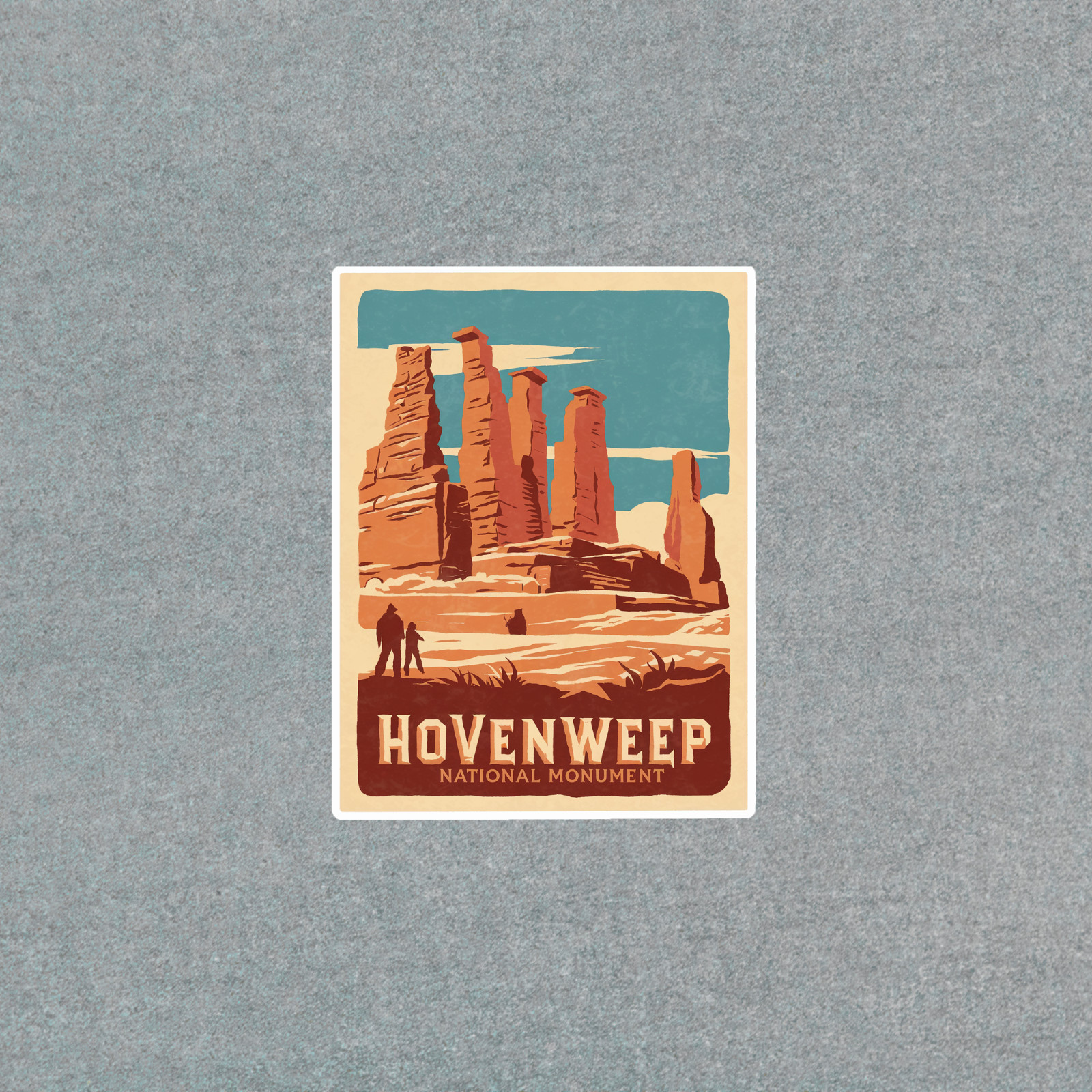 Hovenweep National Monument Vintage-Style Sticker – Explore Southwest Desert Roc