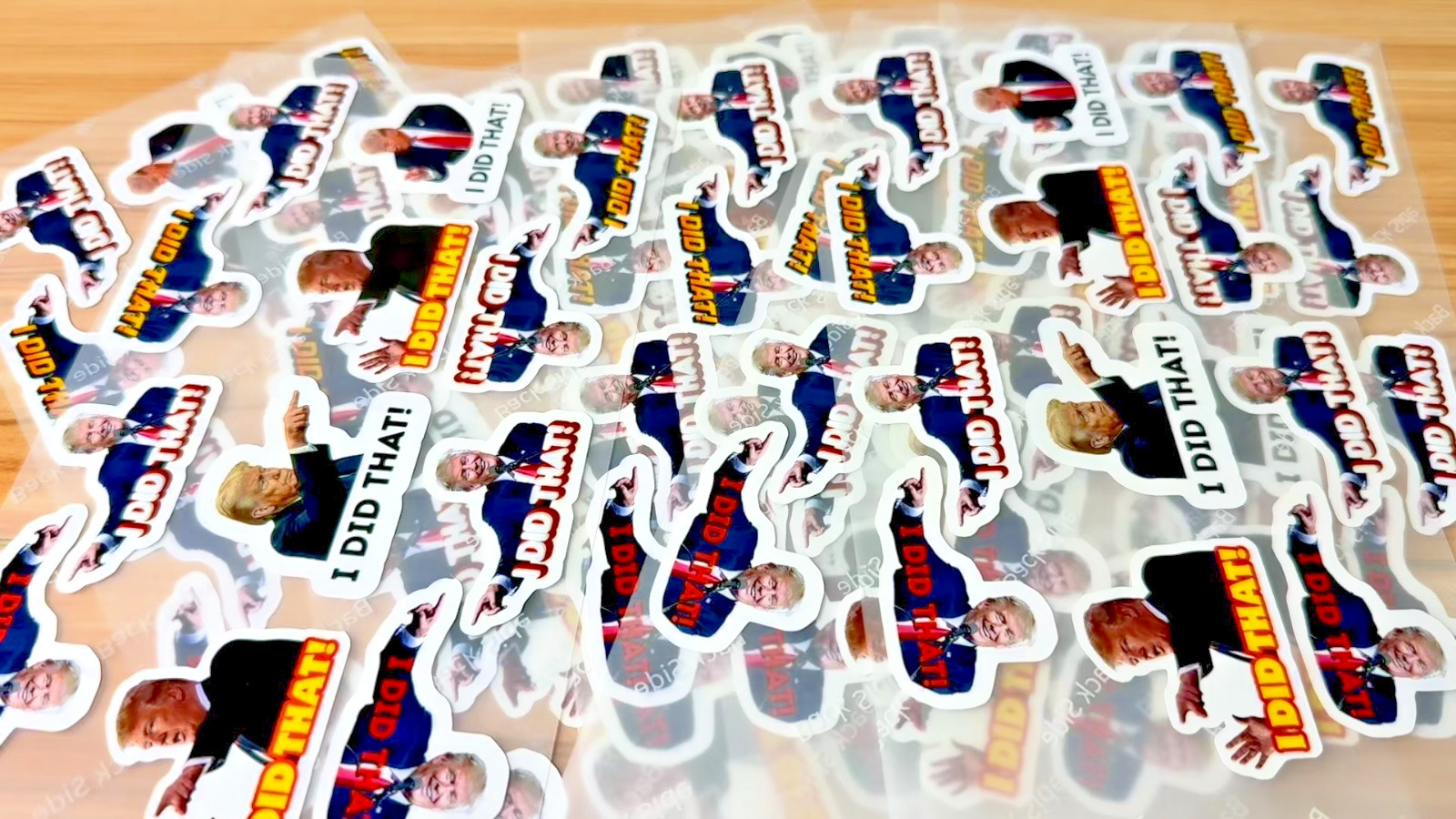 Trump I DID THAT Stickers 50 Pack Waterproof Political Anti Trump Decals 1.5″