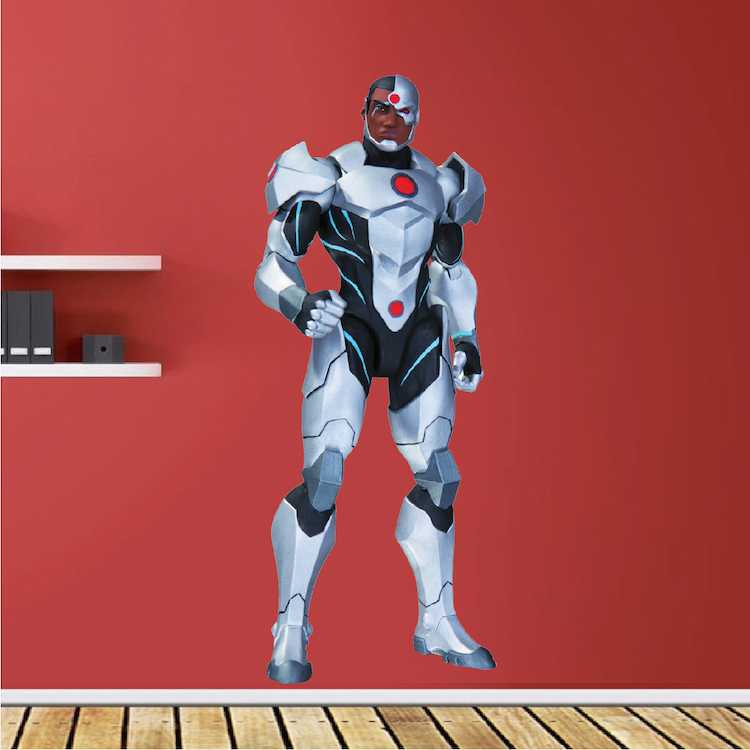 Cyborg Superhero Wall Decal DC Comic Decals Justice League Kids Wall, e37