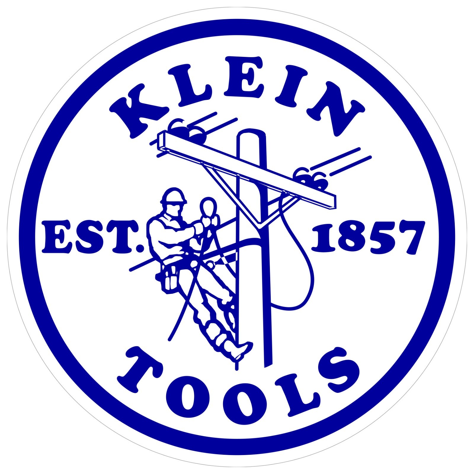 Klein Tools Decal Sticker Electrician Journeyman/ LINEMAN Sizes 3″, 5″, 7″ ROUND
