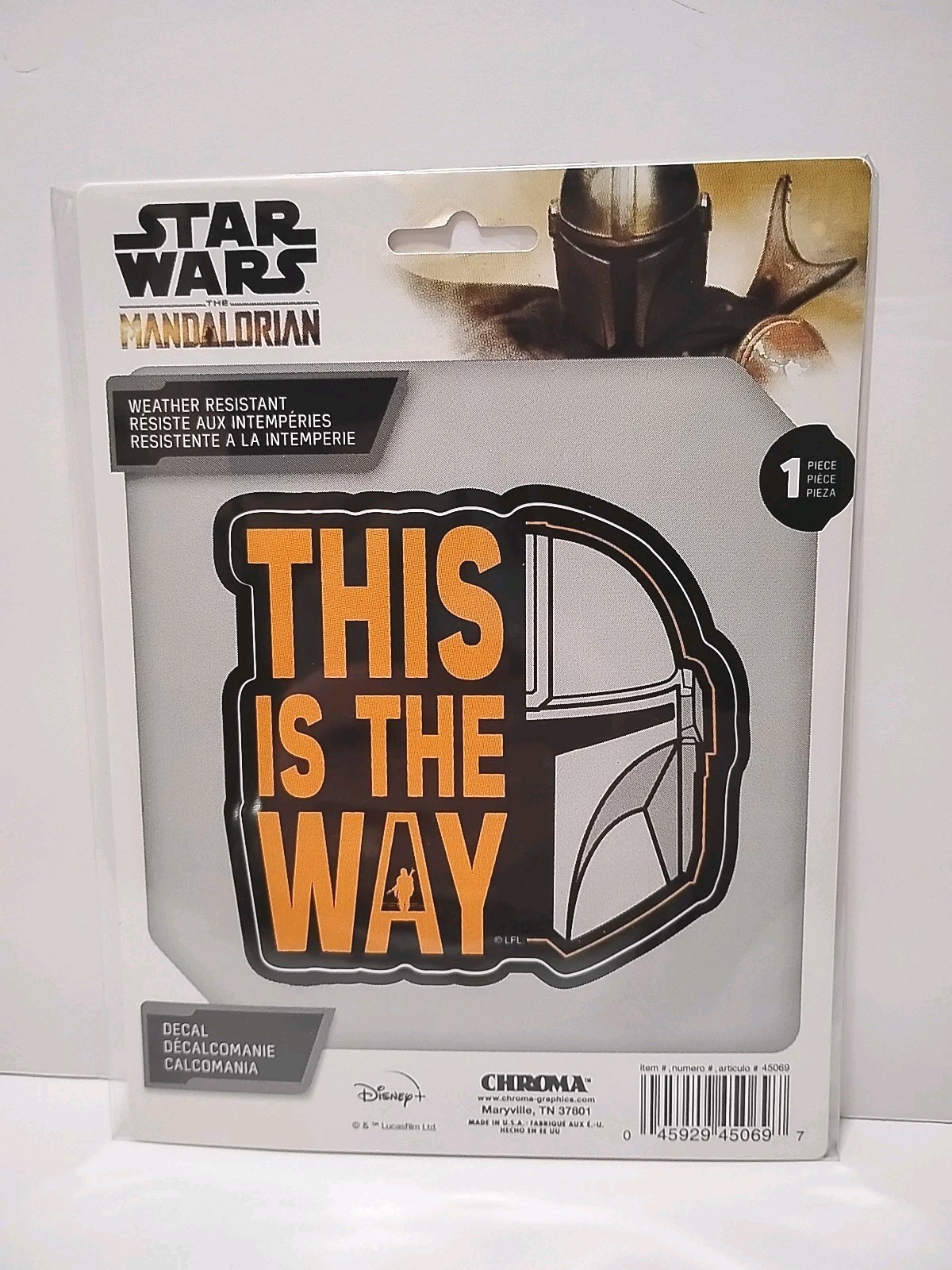 Star Wars This Is The Way 1 Peace Weather Resistant Decal 4″ X 4″